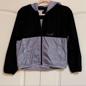 Nike Fleece Lined Black Purple Fleece Hood Full Zip Coat Jacket L 14